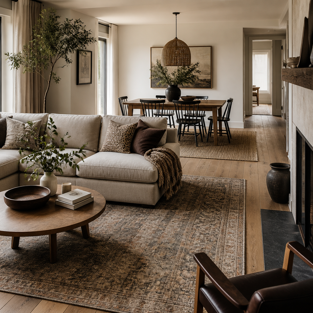 Open Plan Rug Zoning